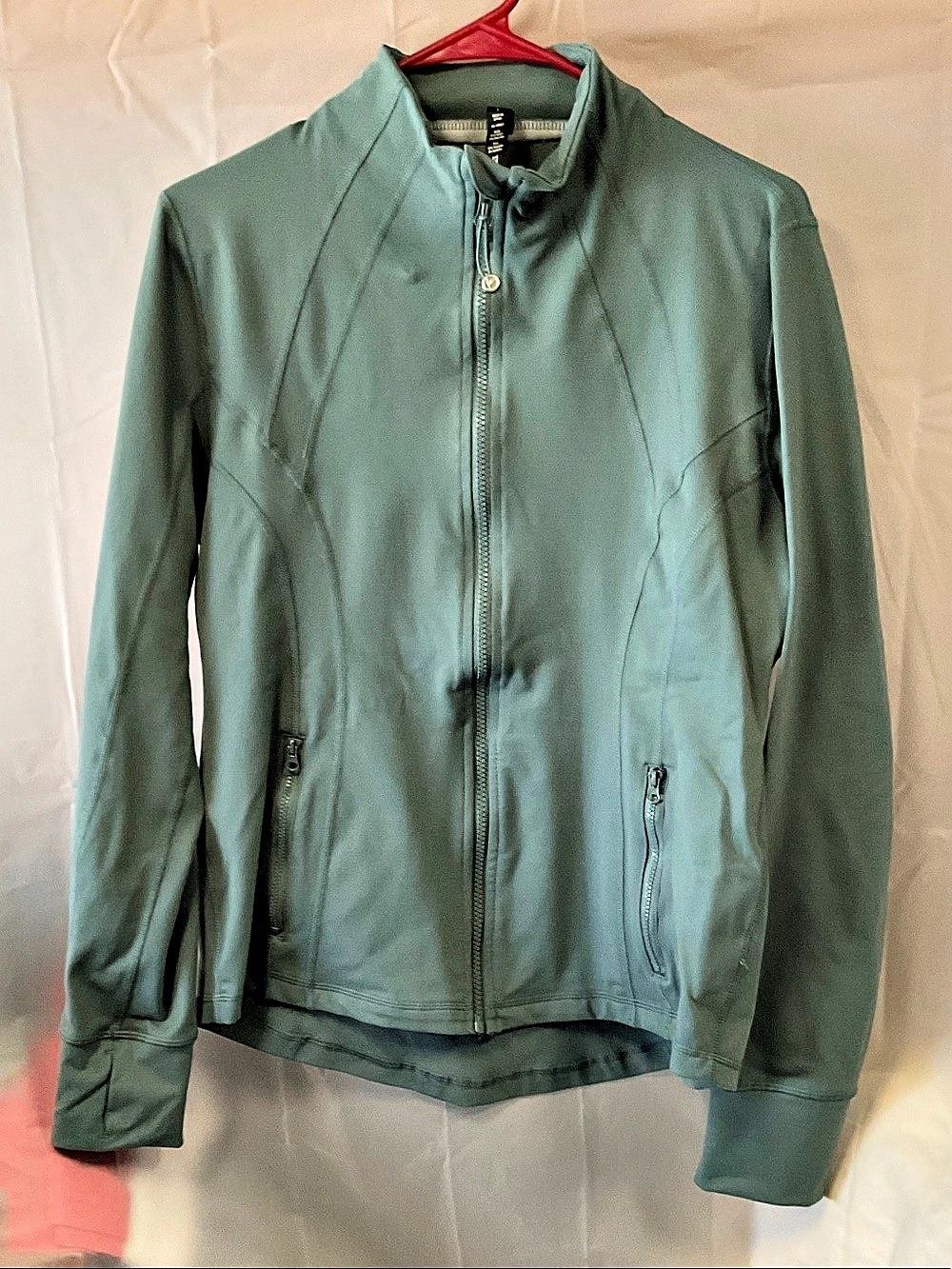 90 Degree by Reflex Full Zip Runner Jacket Zip Front Jacket in Green Large Like